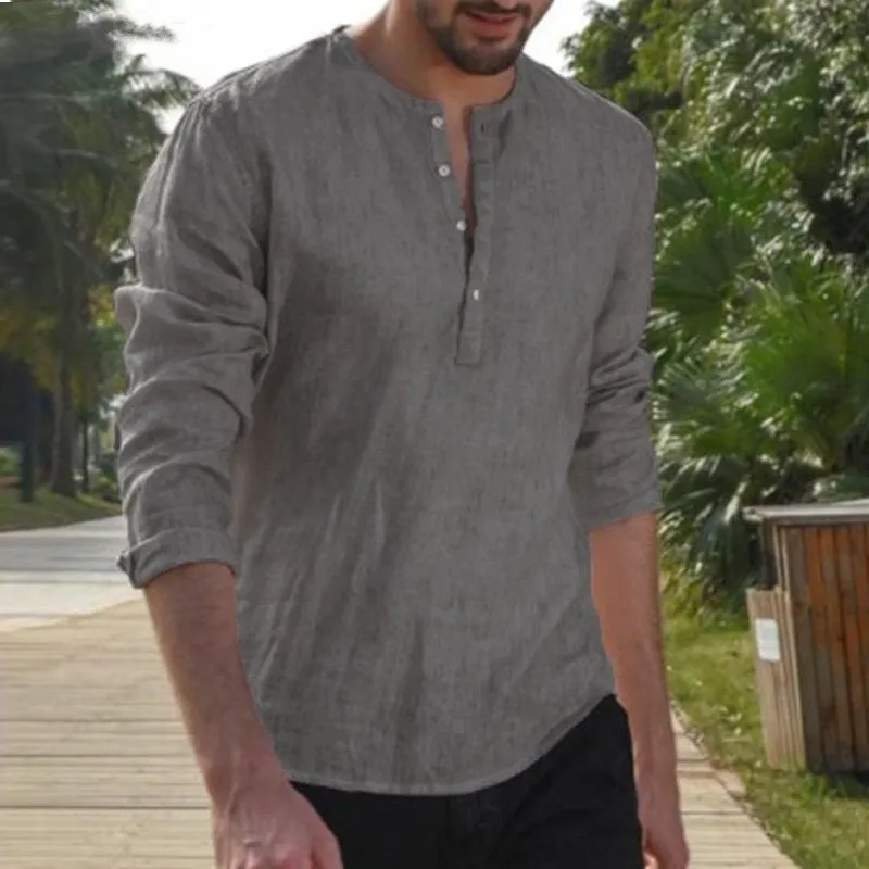 Men's Autumn Casual Long Sleeve Breathable Shirt | Plus Size