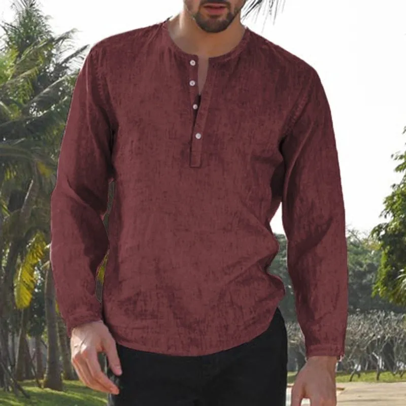 Men's Autumn Casual Long Sleeve Breathable Shirt | Plus Size