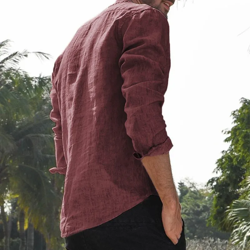 Men's Autumn Casual Long Sleeve Breathable Shirt | Plus Size