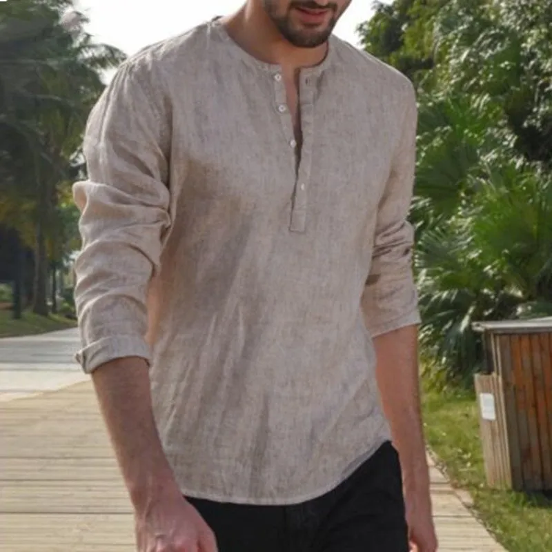 Men's Autumn Casual Long Sleeve Breathable Shirt | Plus Size