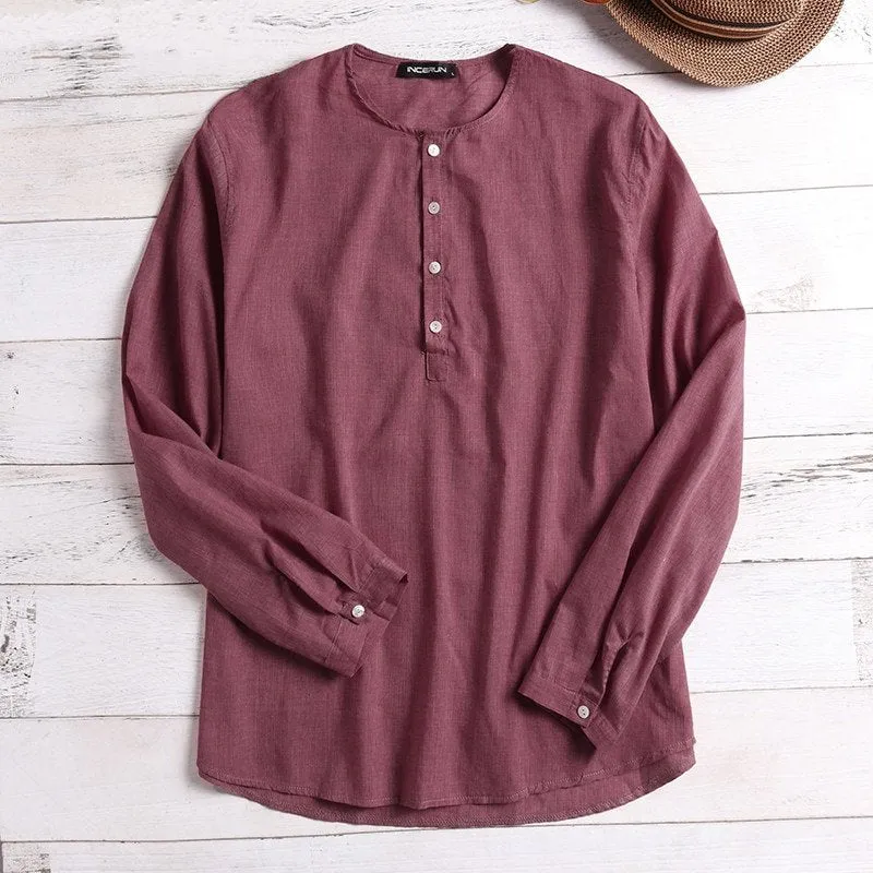Men's Autumn Casual Long Sleeve Breathable Shirt | Plus Size