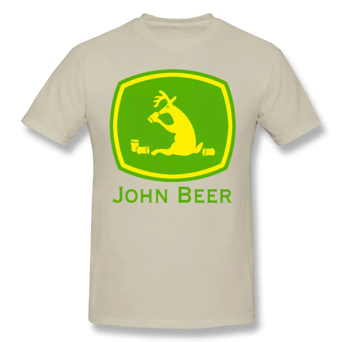 Men's Graphic T Shirt John Beer Comfortable Crew Neck Short Sleeves Tees