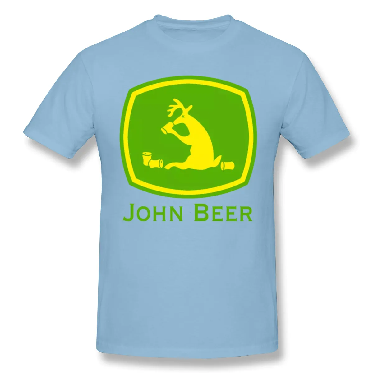 Men's Graphic T Shirt John Beer Comfortable Crew Neck Short Sleeves Tees