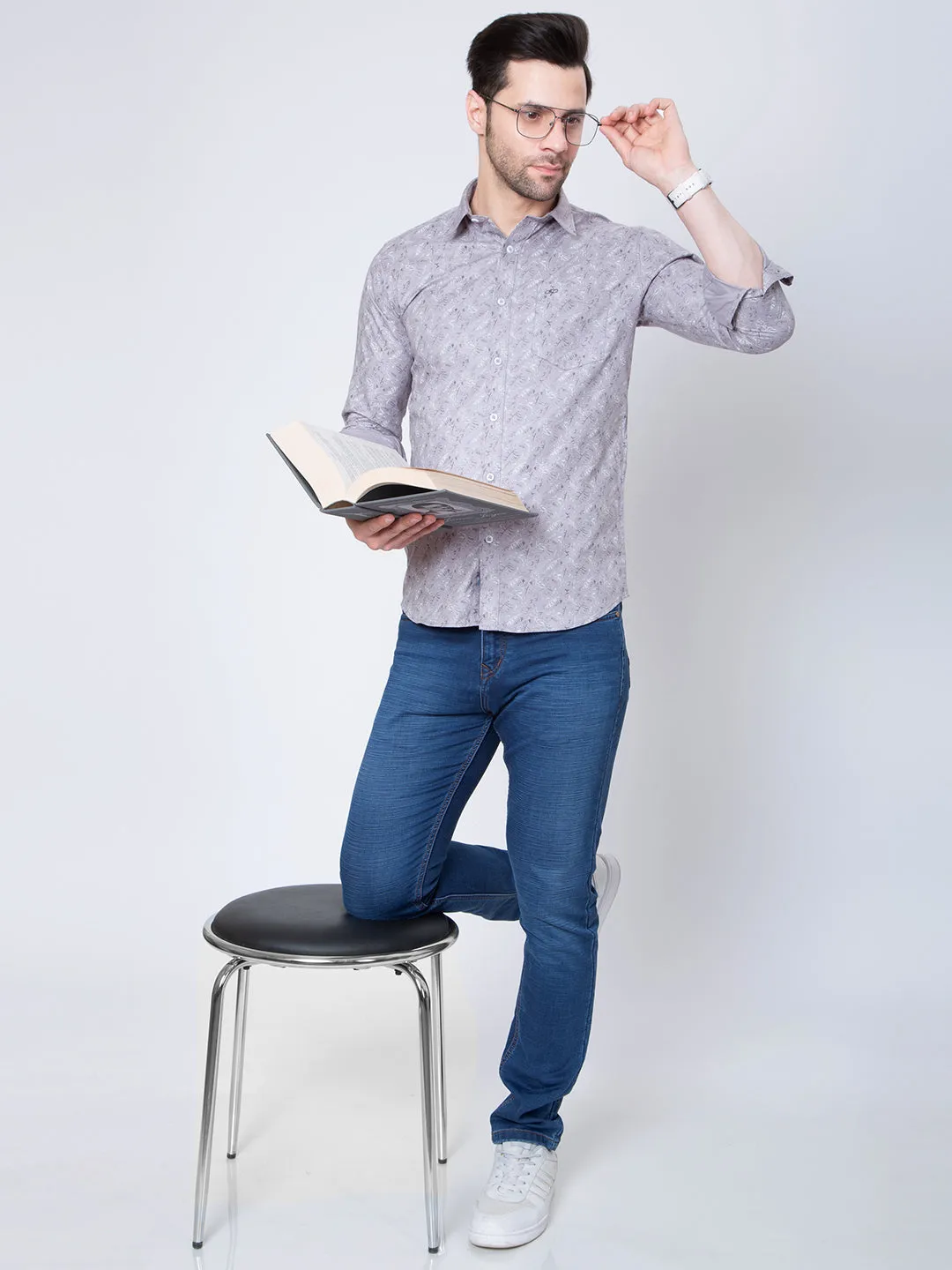 Mens Regular Fit Printed Shirt