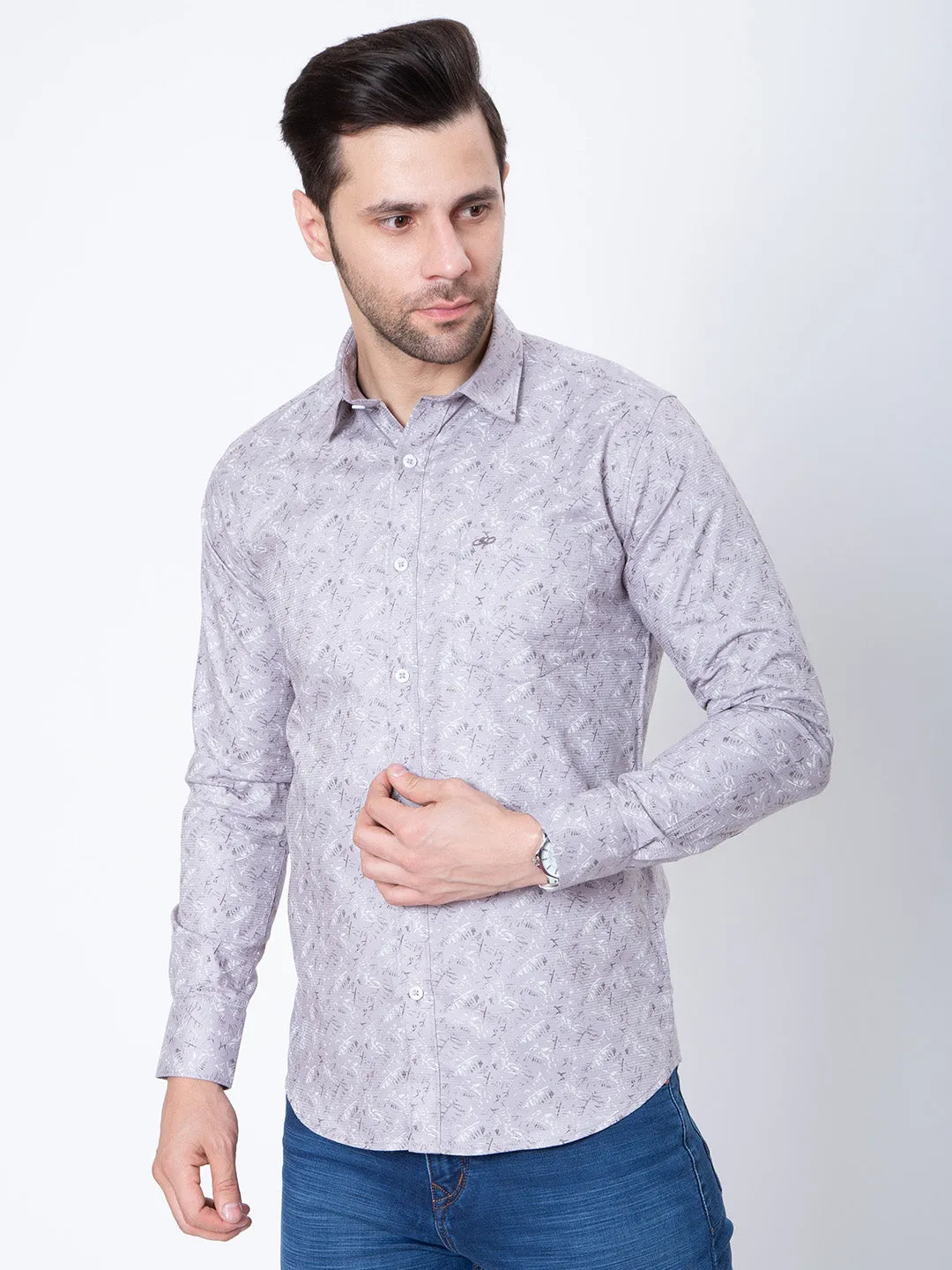 Mens Regular Fit Printed Shirt
