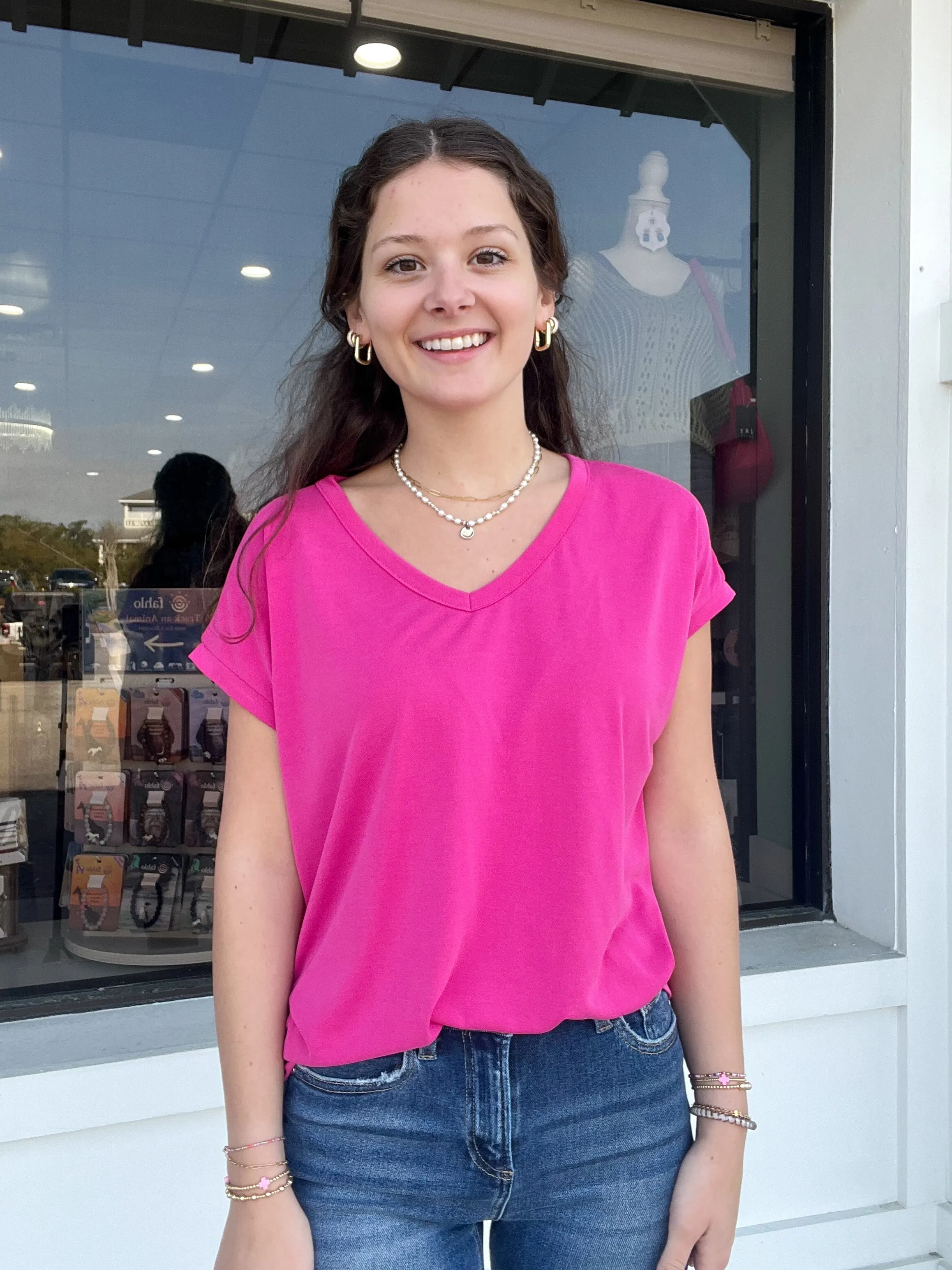 Modal Soft V-Neck Tee