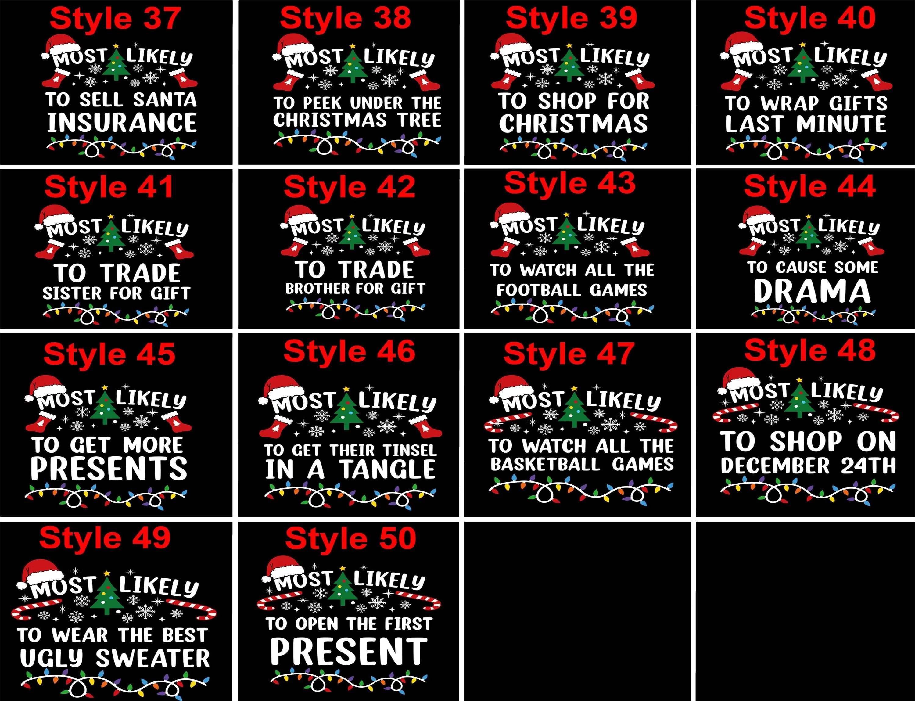 Most Likely to Christmas Shirts, Matching Family Christmas Shirts, Matching Xmas Family Pajamas