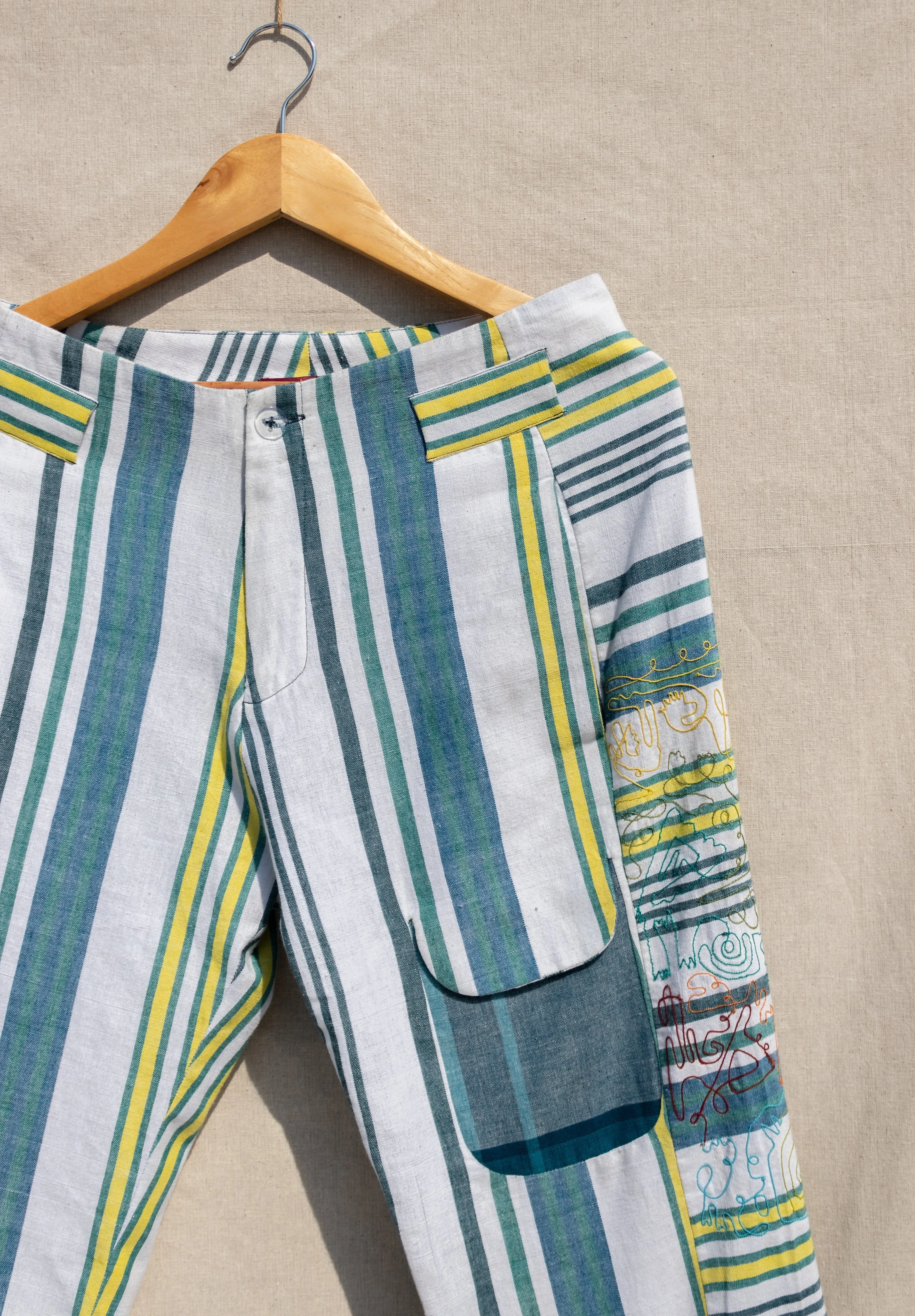 Multicolor Striped Pants