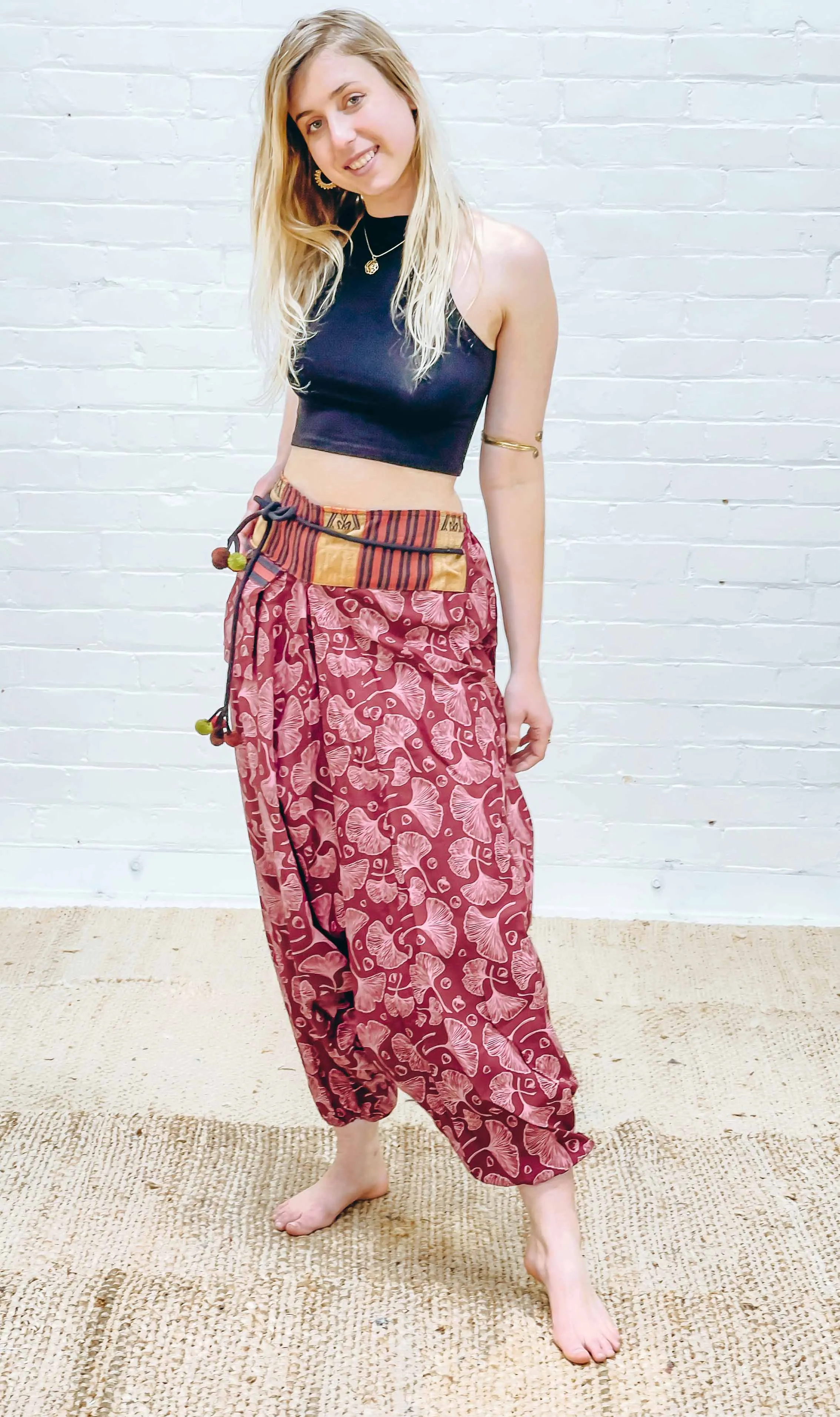 Naga Pom Pom trim Aladdin Pant