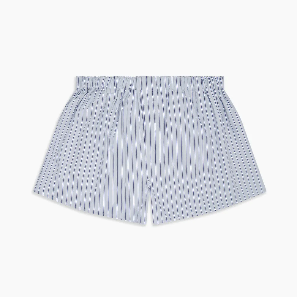 Navy & Blue Stripe Cotton Boxer Shorts