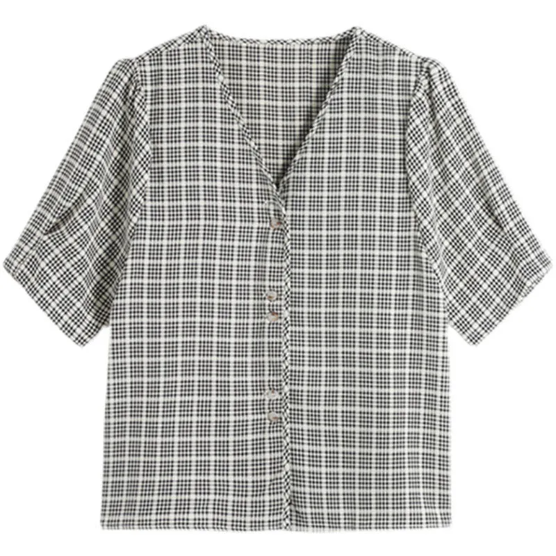 New Fashion V-neck Top Loose Trendy Shirt