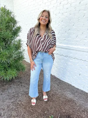Oversized Animal Print Top