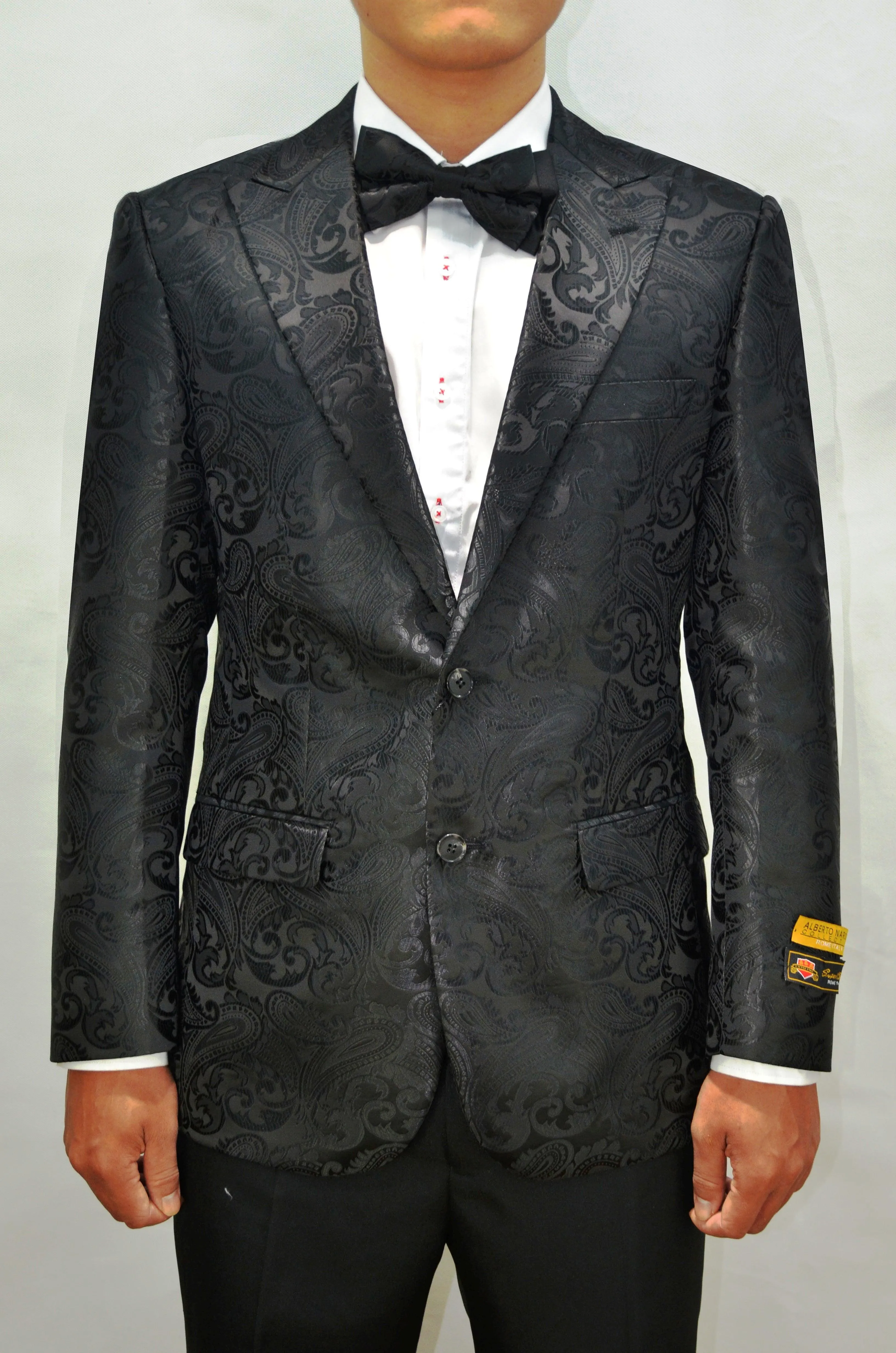 Paisley-100 Black - Mens Wholesale Blazers