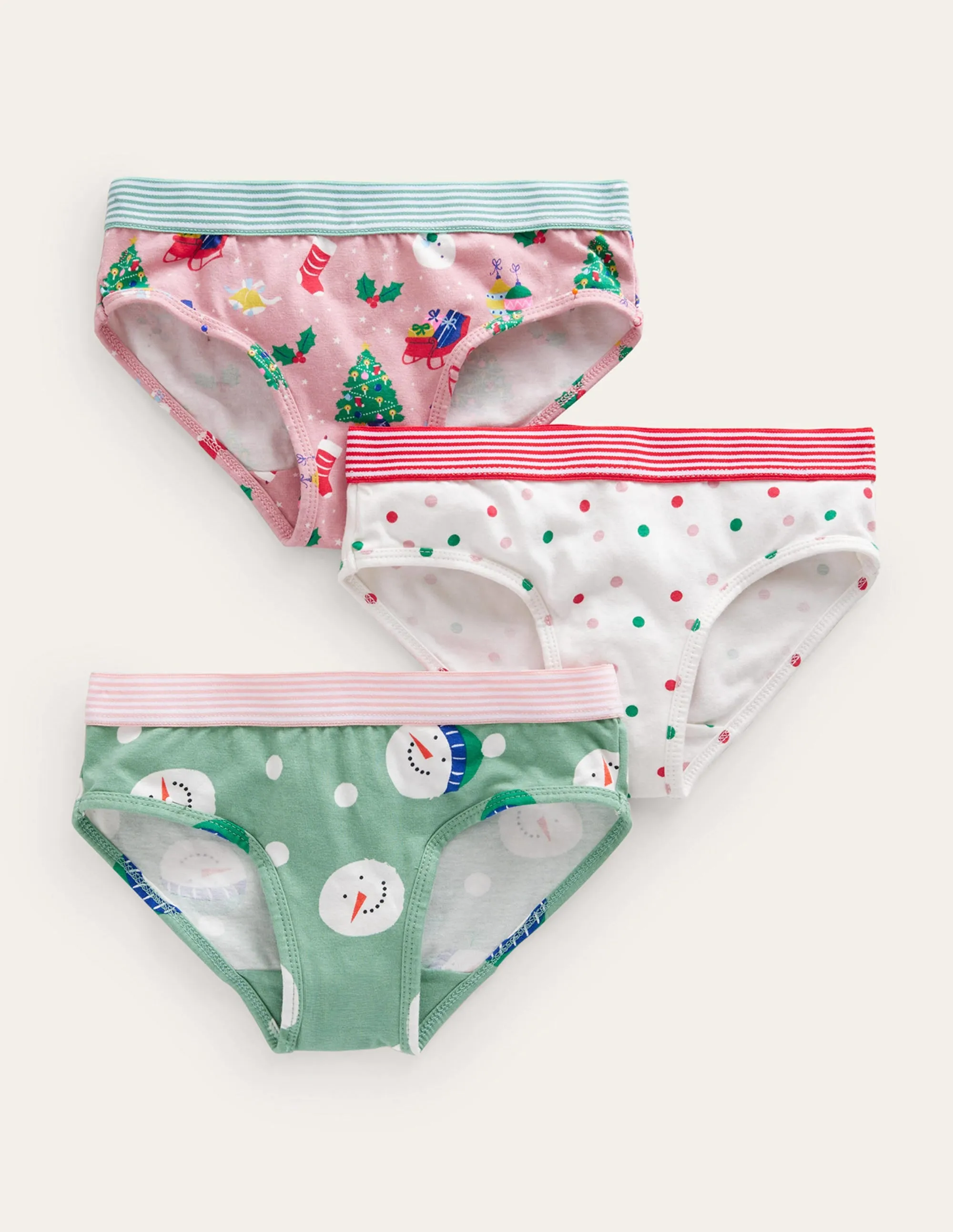 Pants 3 Pack-Pink Festive