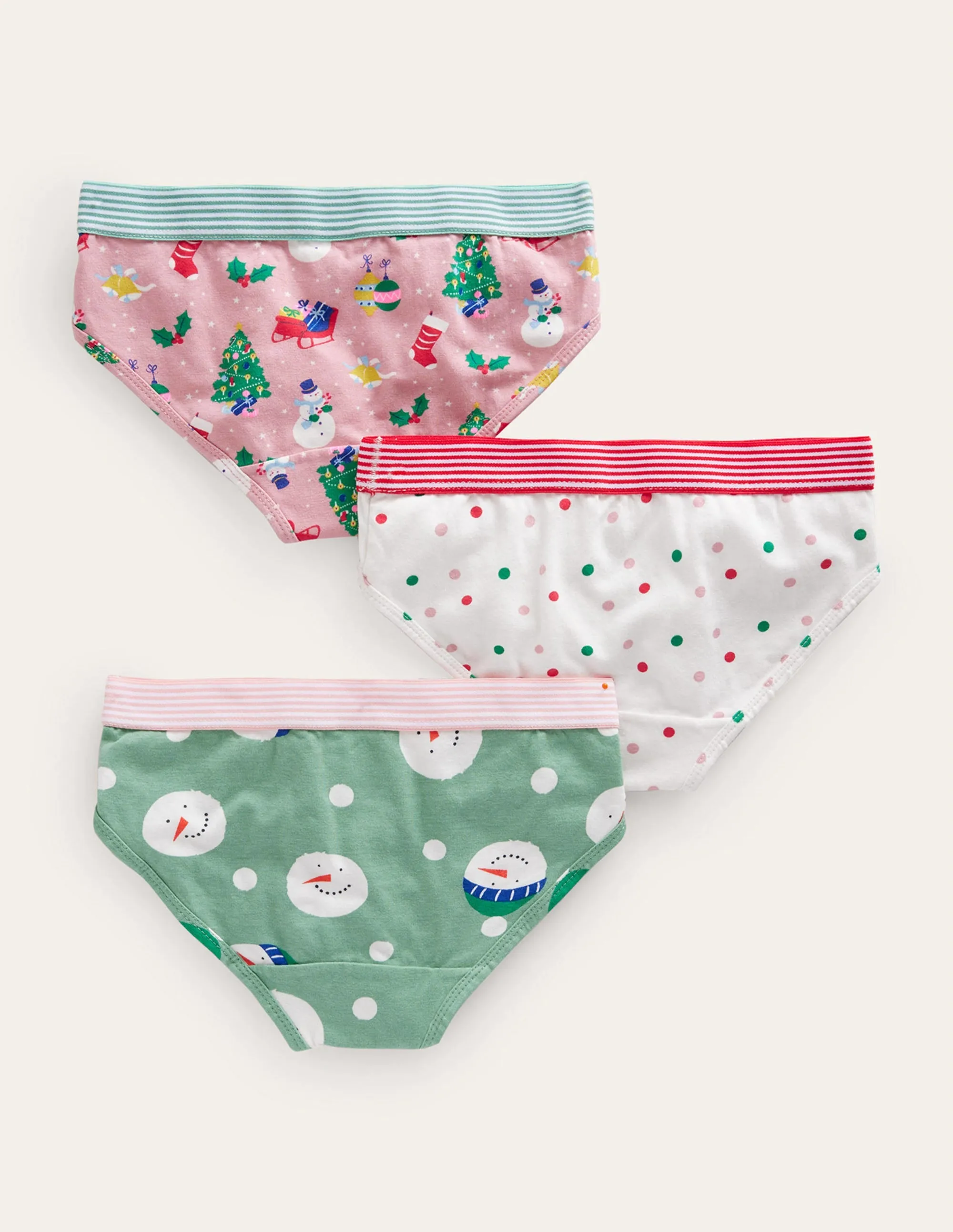 Pants 3 Pack-Pink Festive