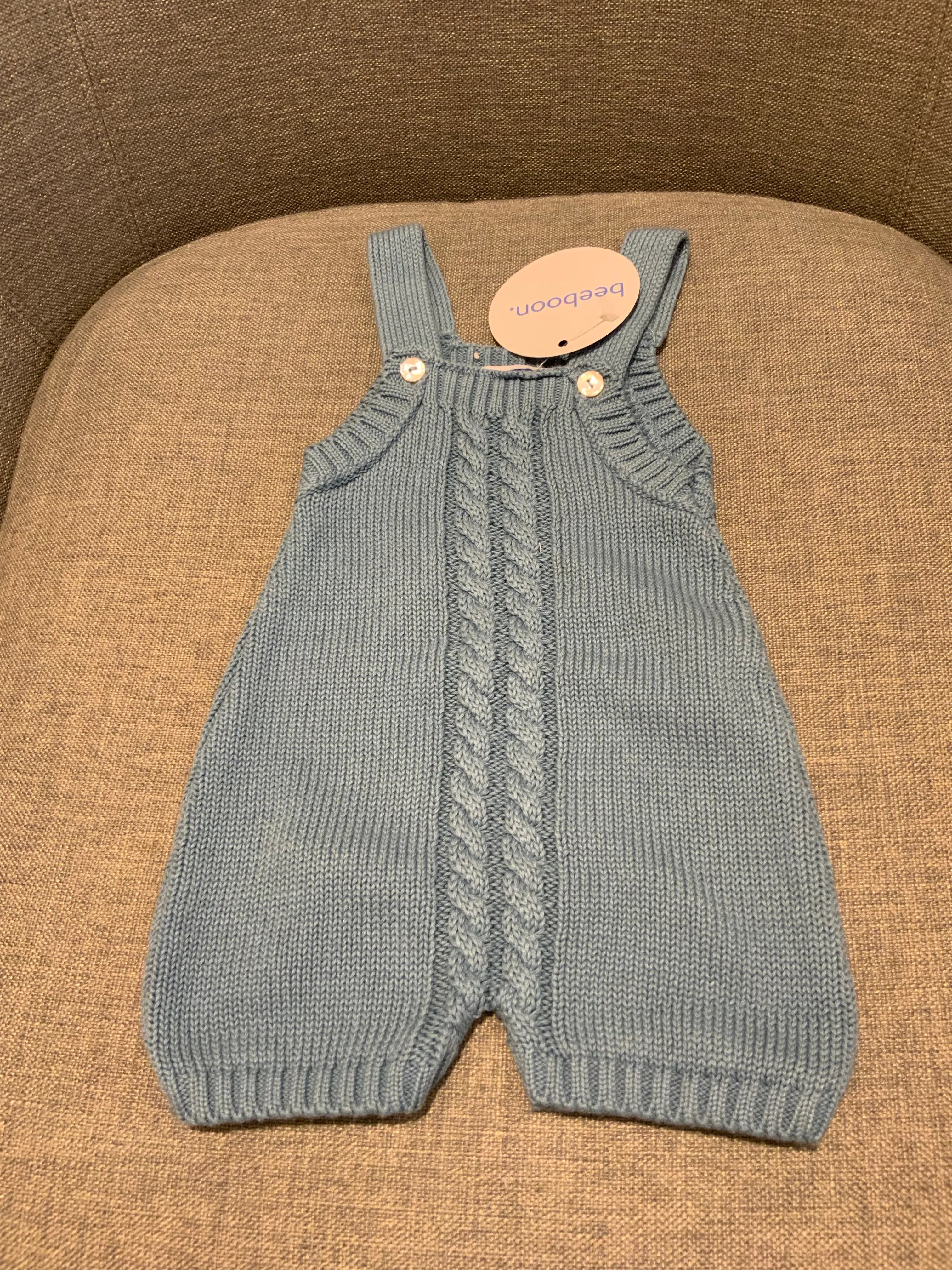 Patricia Mendiluce beeboon knitted dungarees overalls Size 3 months children