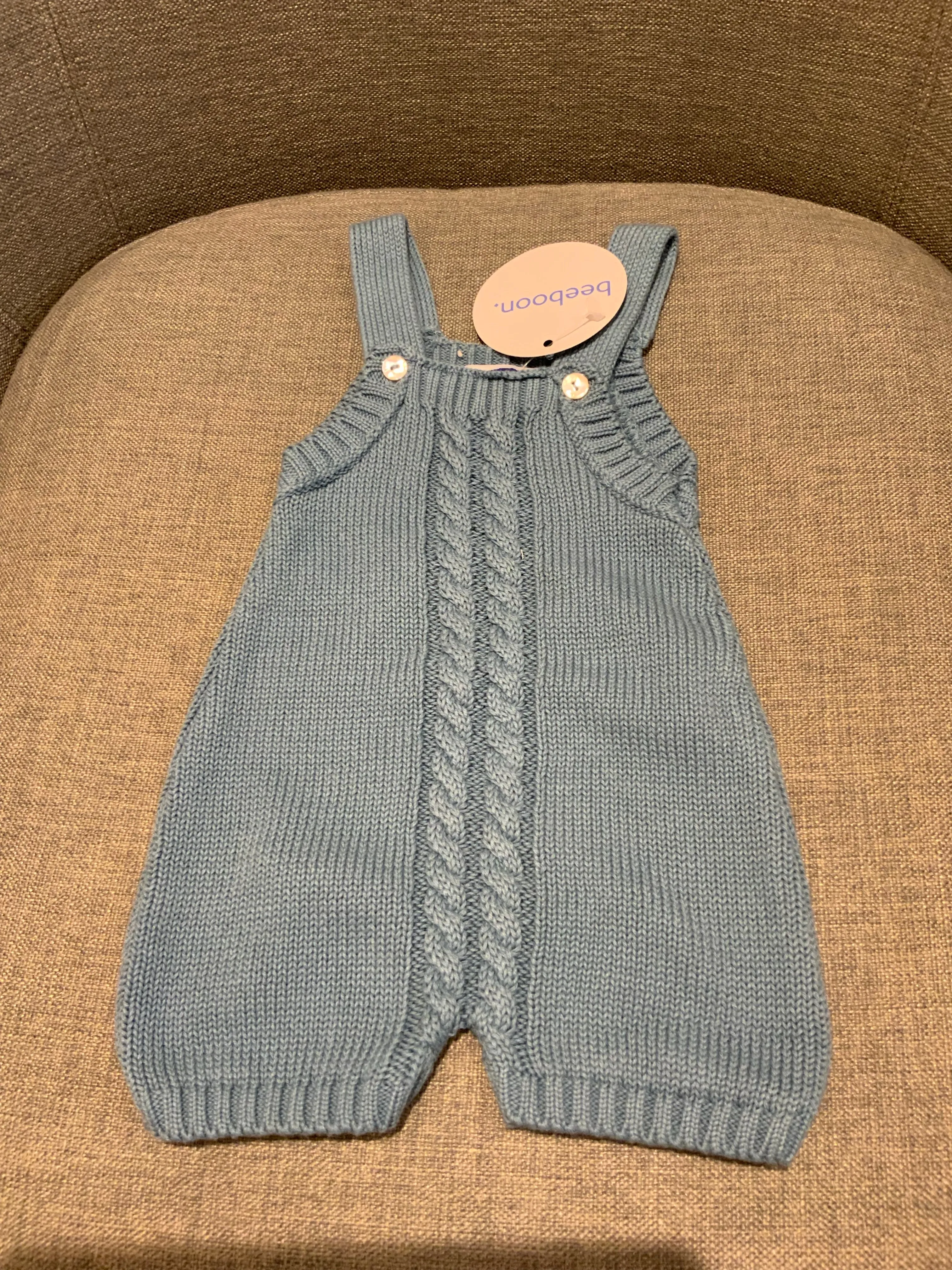 Patricia Mendiluce beeboon knitted dungarees overalls Size 3 months children