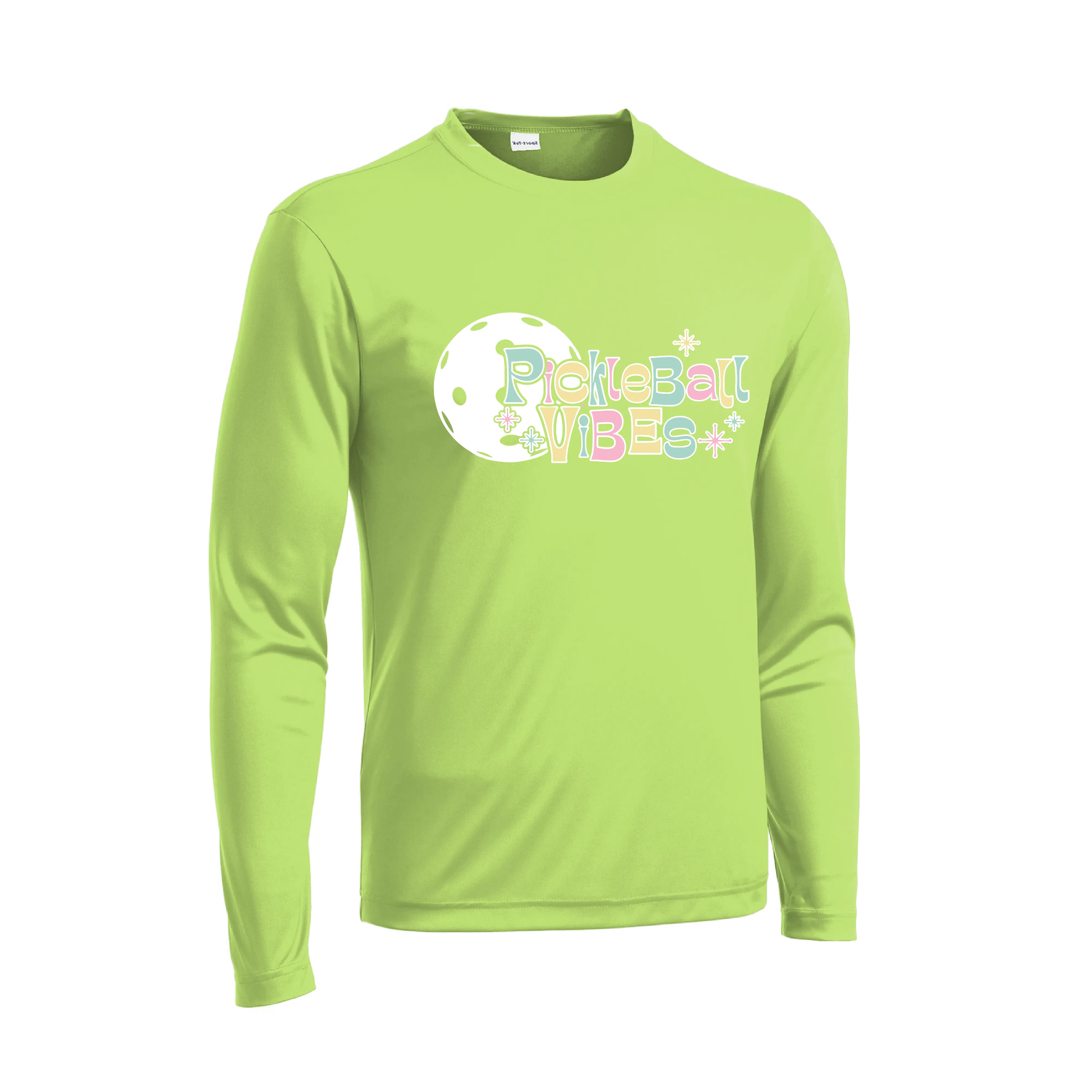 Pickleball Vibes | Men's Long Sleeve Athletic Shirt | 100% Polyester