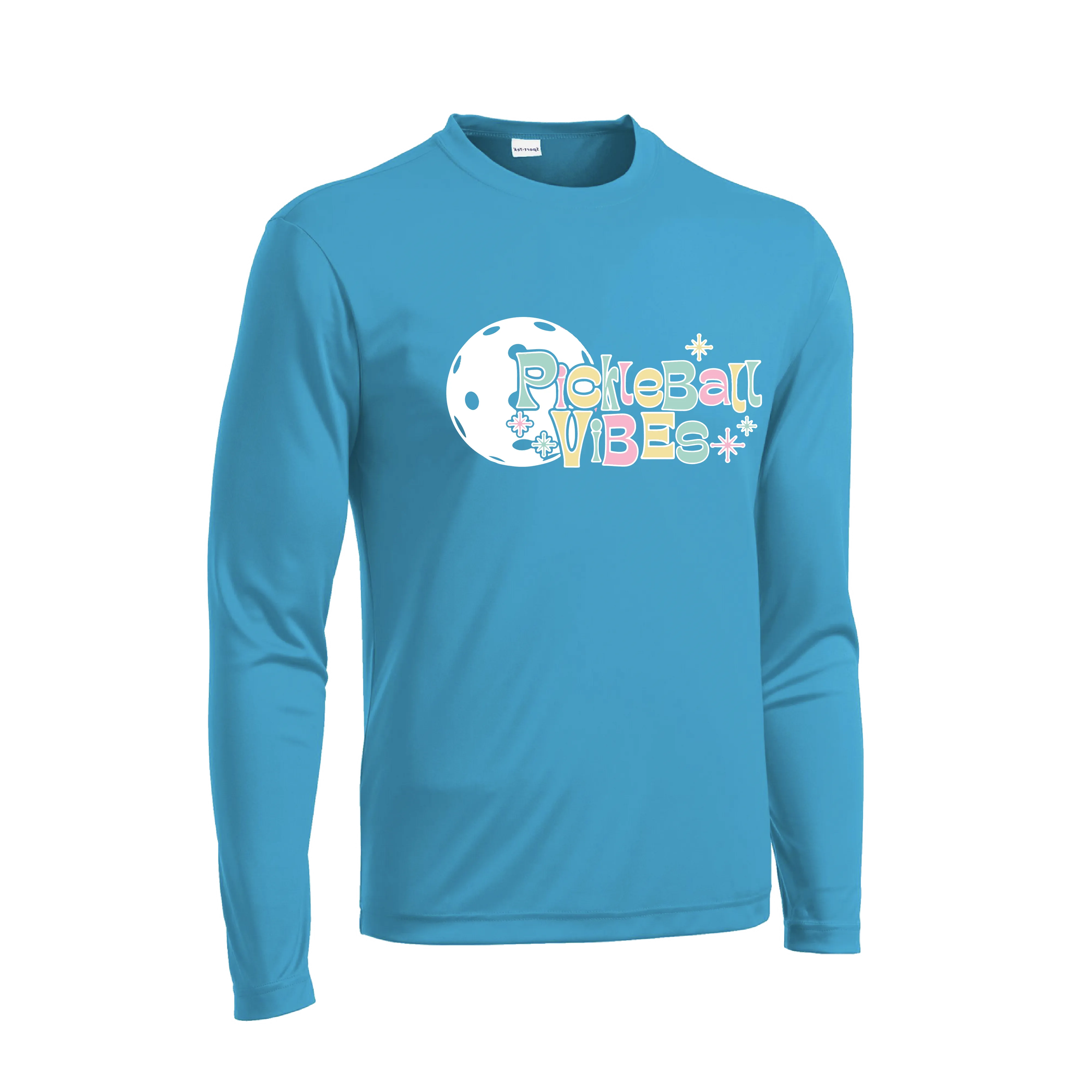 Pickleball Vibes | Men's Long Sleeve Athletic Shirt | 100% Polyester