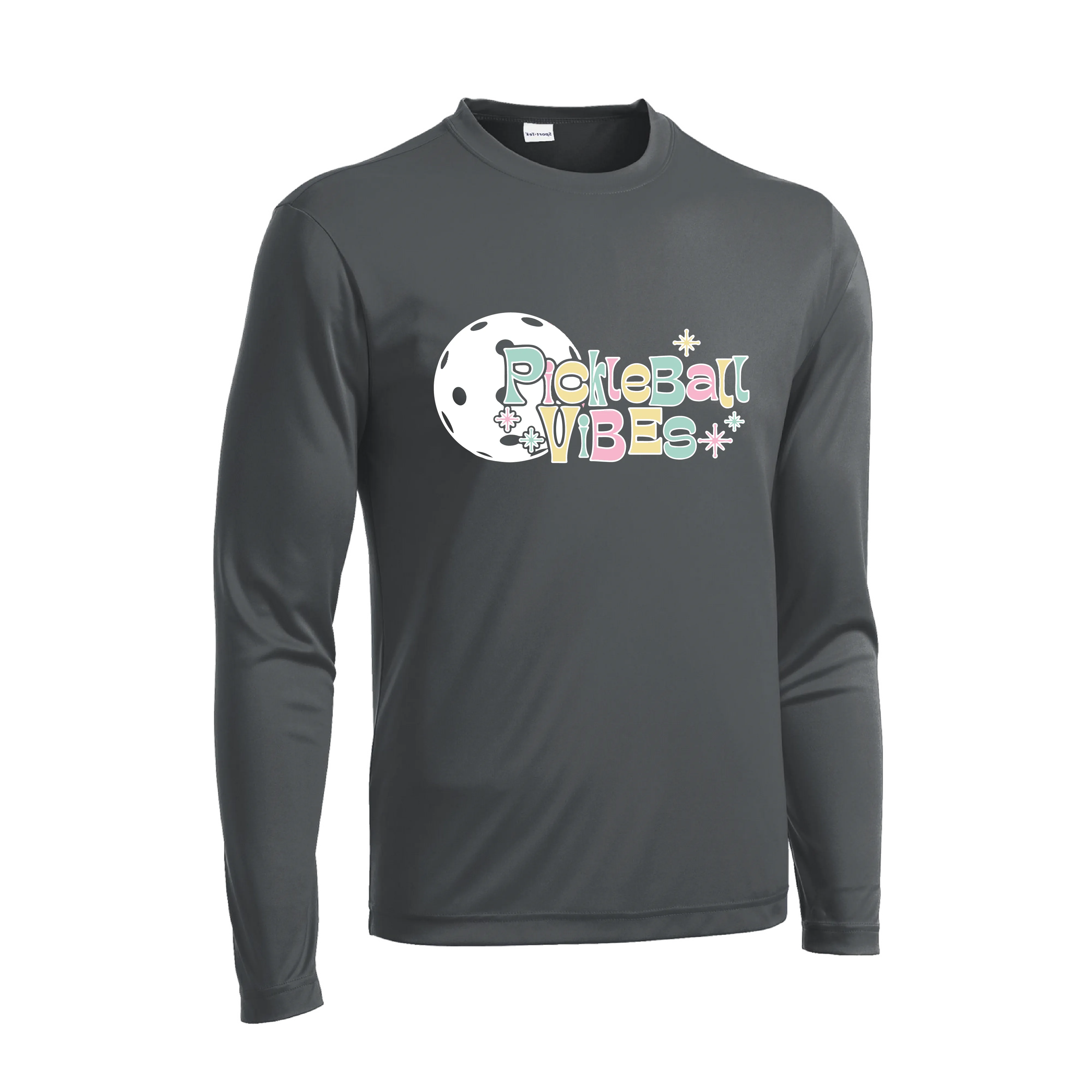 Pickleball Vibes | Men's Long Sleeve Athletic Shirt | 100% Polyester