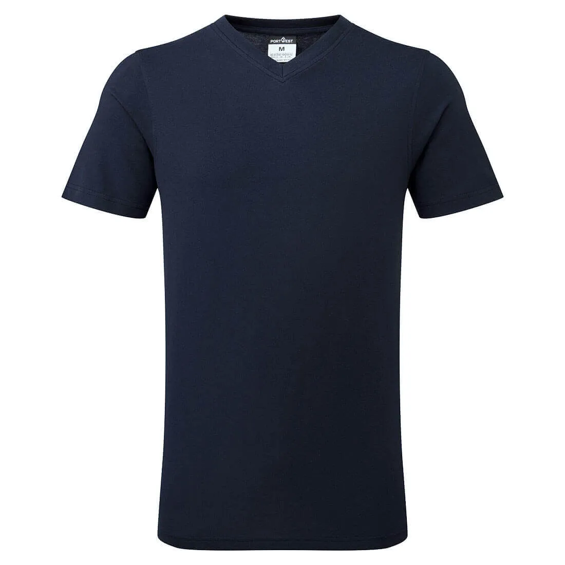 Portwest B197 V-Neck 100% Cotton Slim Fit T-Shirt