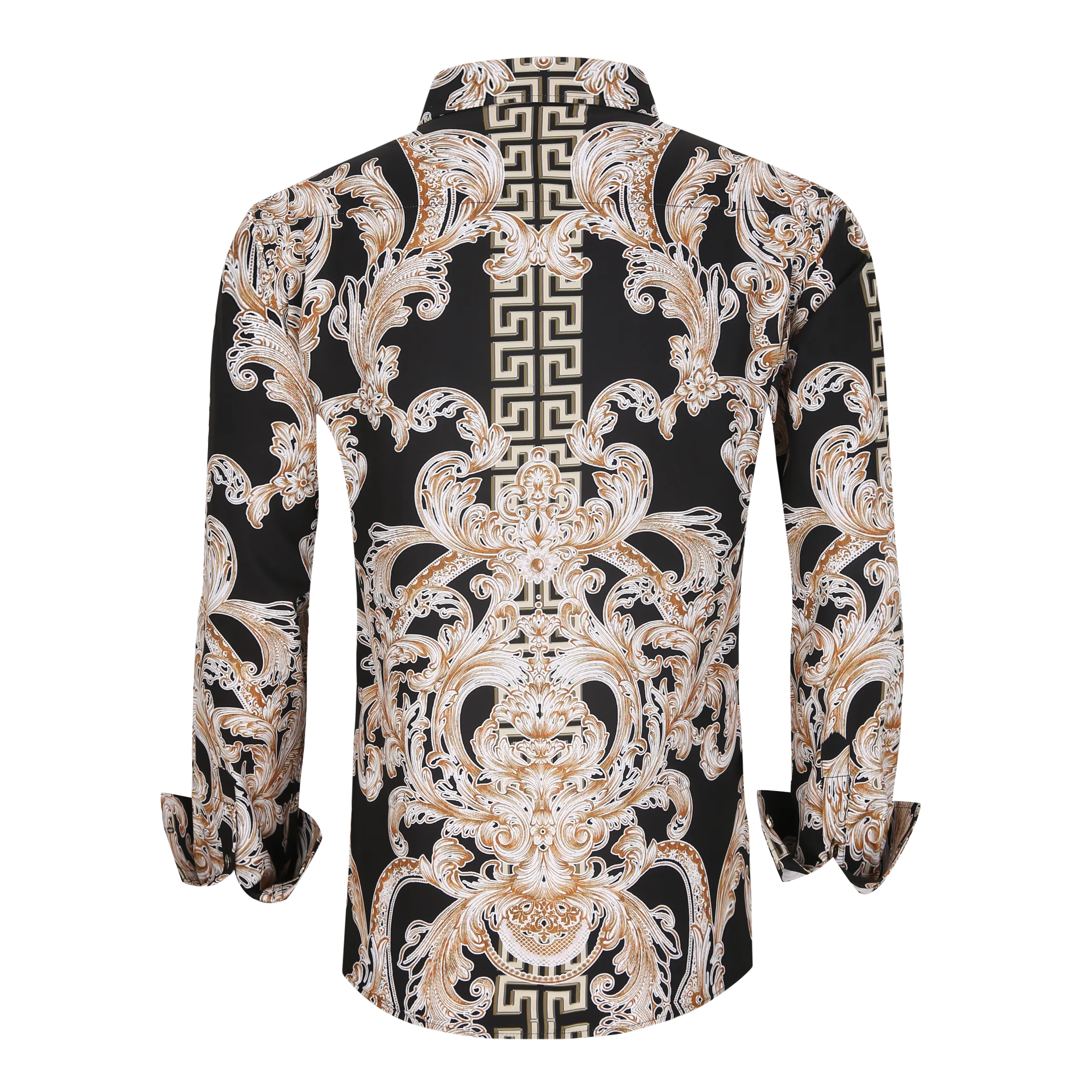 PREMIERE SHIRTS: BLACK/GOLD FLORAL