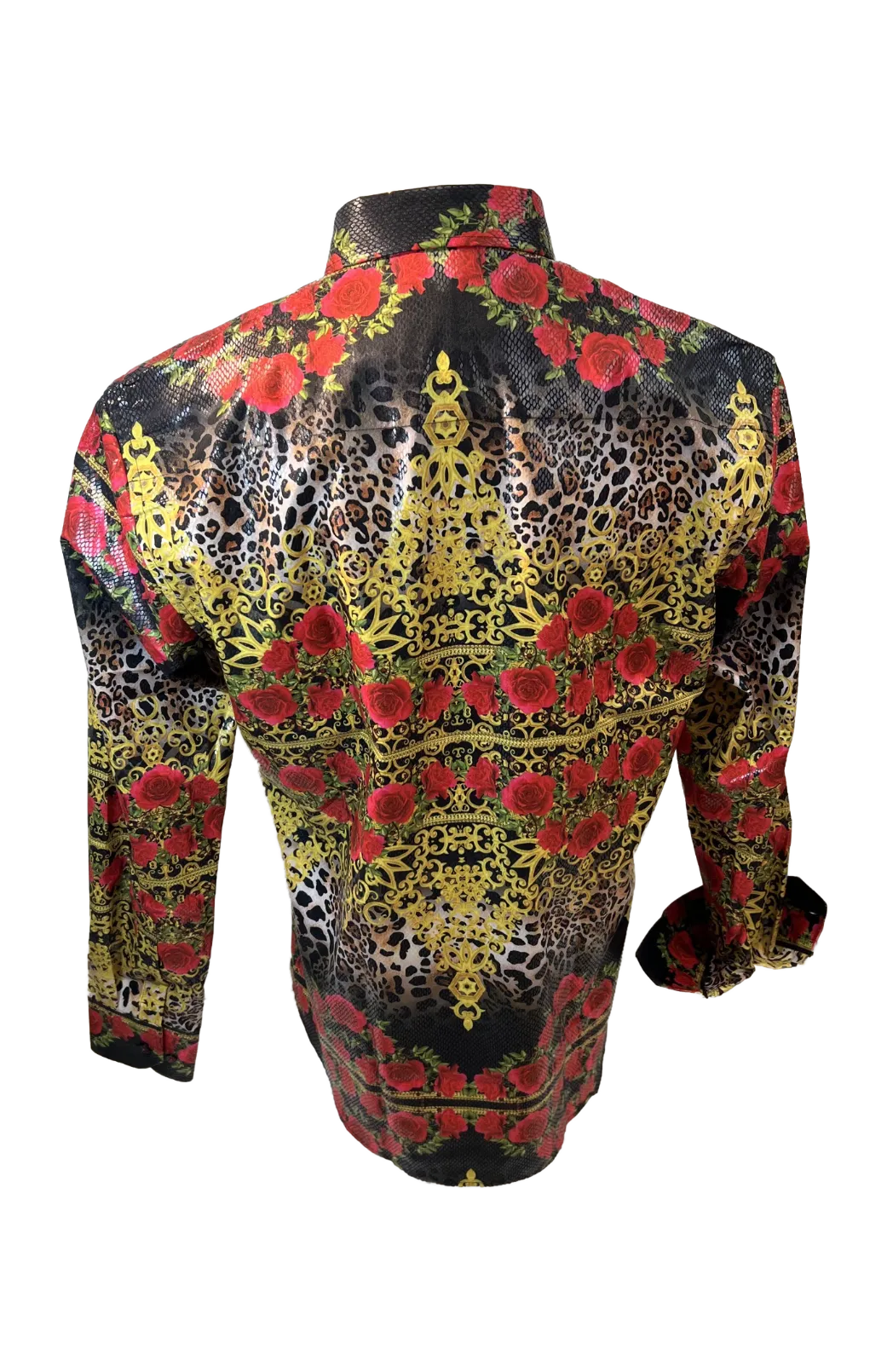 PREMIERE SHIRTS: BLACK/GOLD LEOPARD