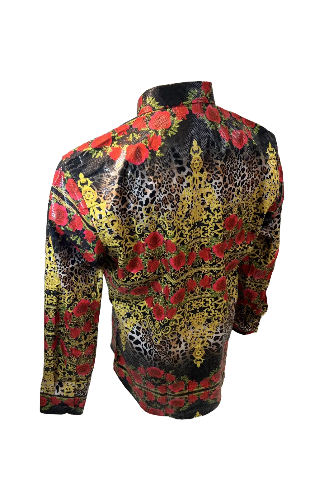 PREMIERE SHIRTS: BLACK/GOLD LEOPARD