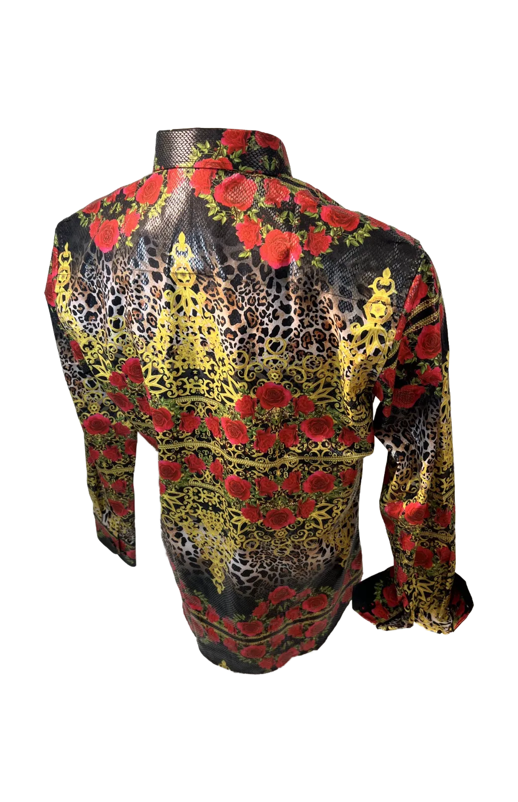 PREMIERE SHIRTS: BLACK/GOLD LEOPARD
