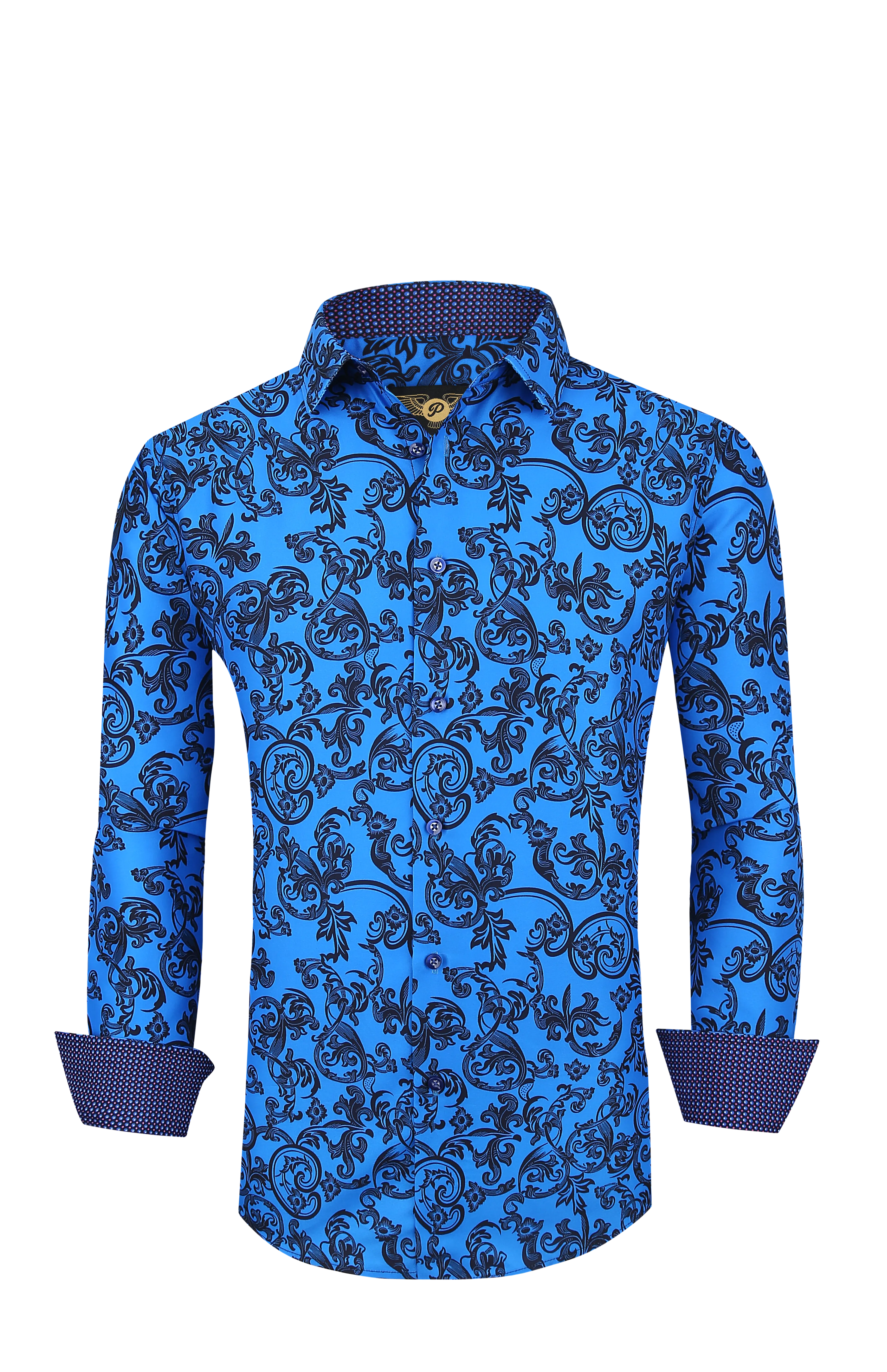 PREMIERE SHIRTS: BLUE BLACK PAISLEY