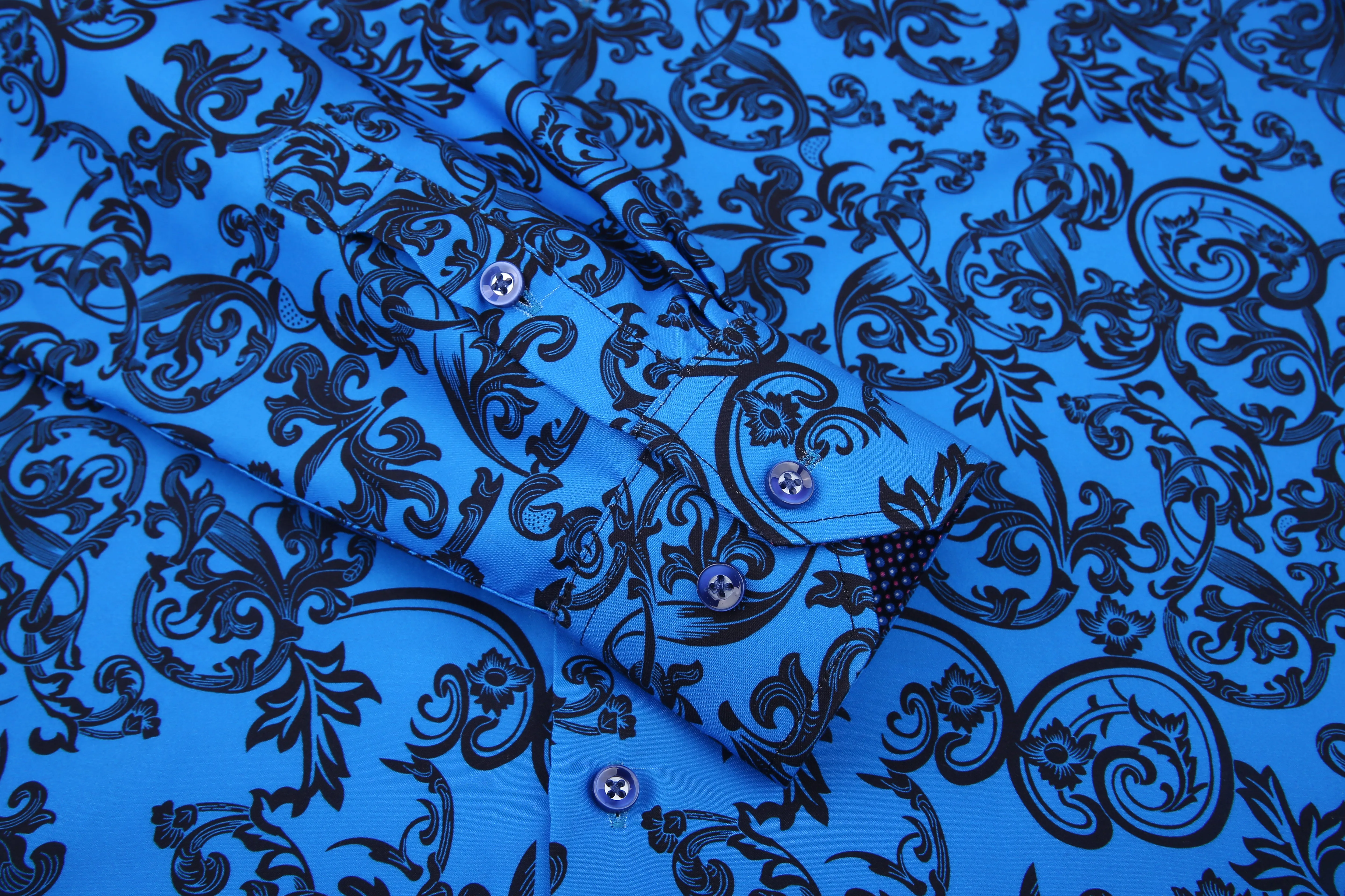 PREMIERE SHIRTS: BLUE BLACK PAISLEY