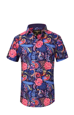 PREMIERE SHORT SLEEVE SHIRTS: MULTICOLOR FLORAL
