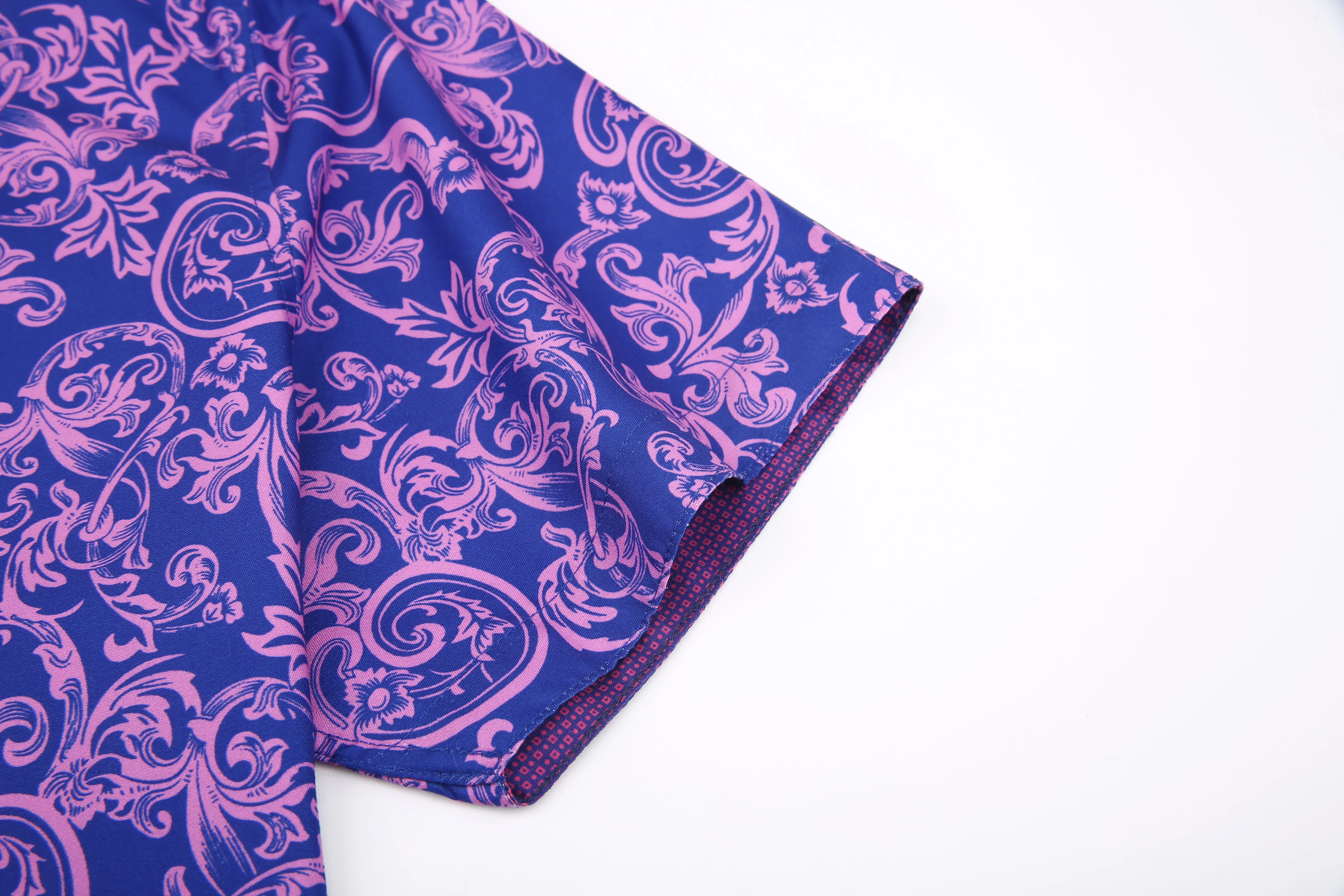 PREMIERE SHORT SLEEVE SHIRTS: PURPLE PAISLEY