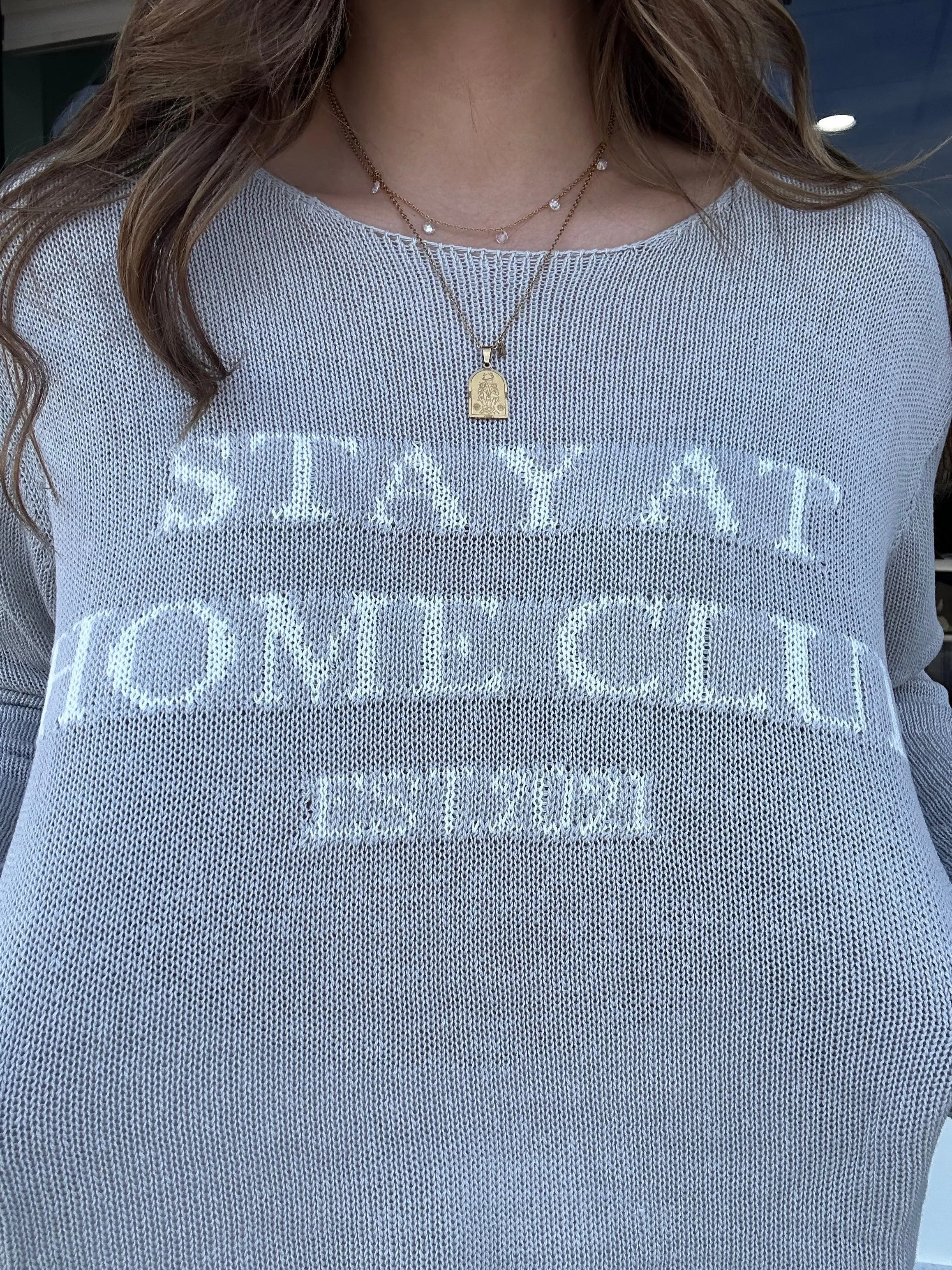 "Stay At Home Club" Sweater