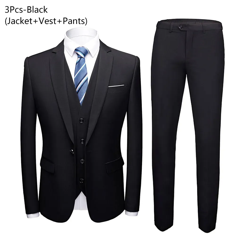 Refined Blue Business Suit Ensemble