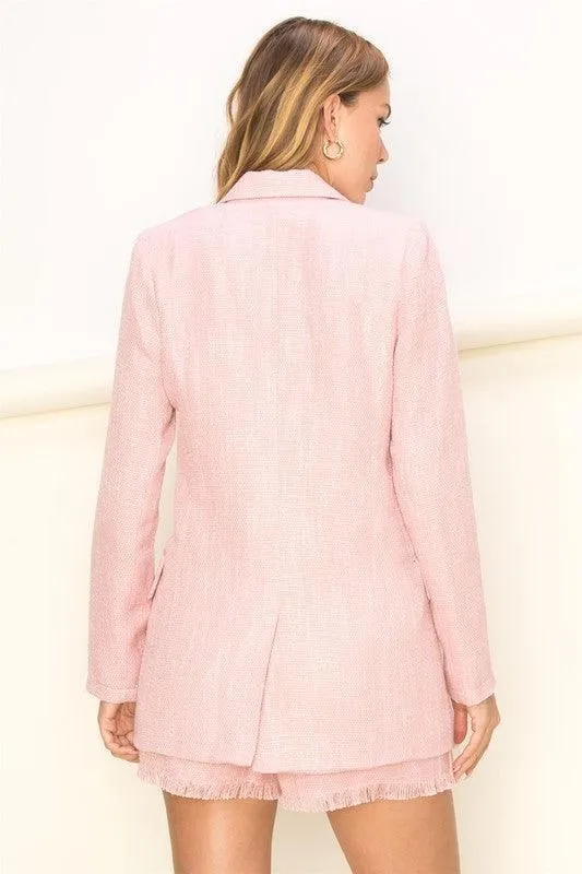 Refined Sophistication | Sugarplum Long-Sleeve Double-Breasted Blazer