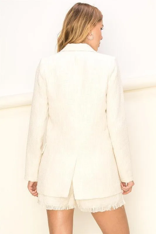 Refined Sophistication | Sugarplum Long-Sleeve Double-Breasted Blazer