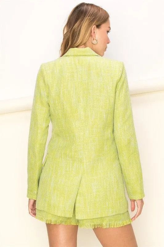 Refined Sophistication | Sugarplum Long-Sleeve Double-Breasted Blazer