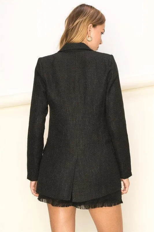 Refined Sophistication | Sugarplum Long-Sleeve Double-Breasted Blazer