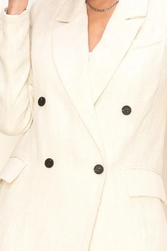 Refined Sophistication | Sugarplum Long-Sleeve Double-Breasted Blazer