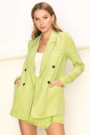 Refined Sophistication | Sugarplum Long-Sleeve Double-Breasted Blazer