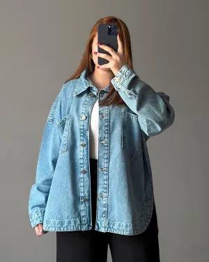 Relaxed Fit Denim Shirt Jacket