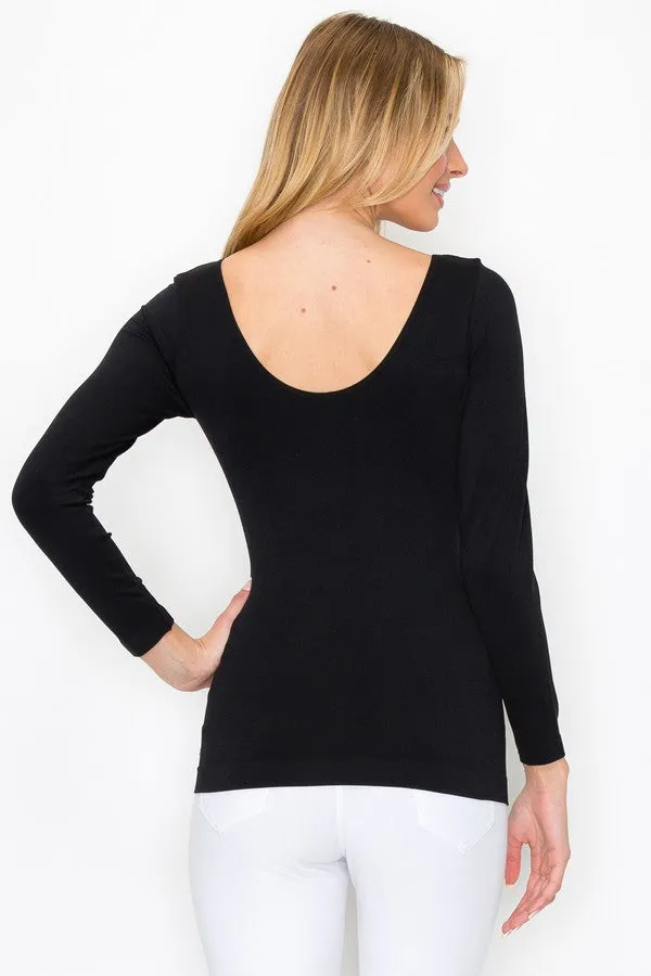 Seamless Reversible Long Sleeve Top