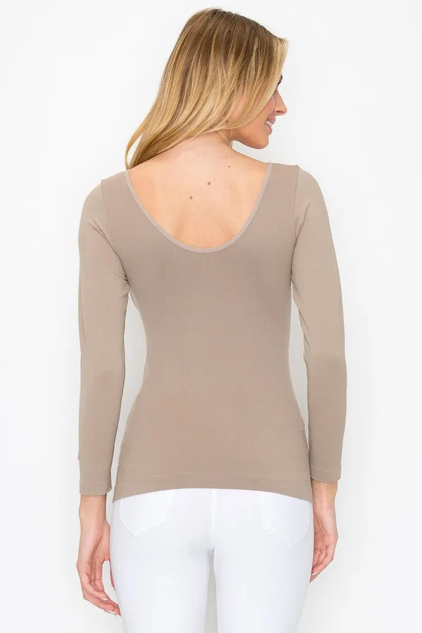 Seamless Reversible Long Sleeve Top