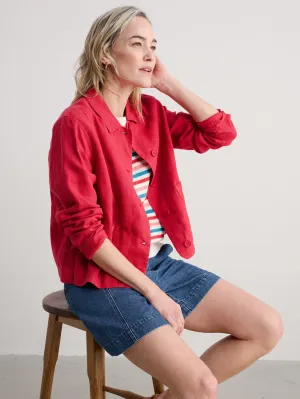 Seasalt Arame linen jacket Raspberry
