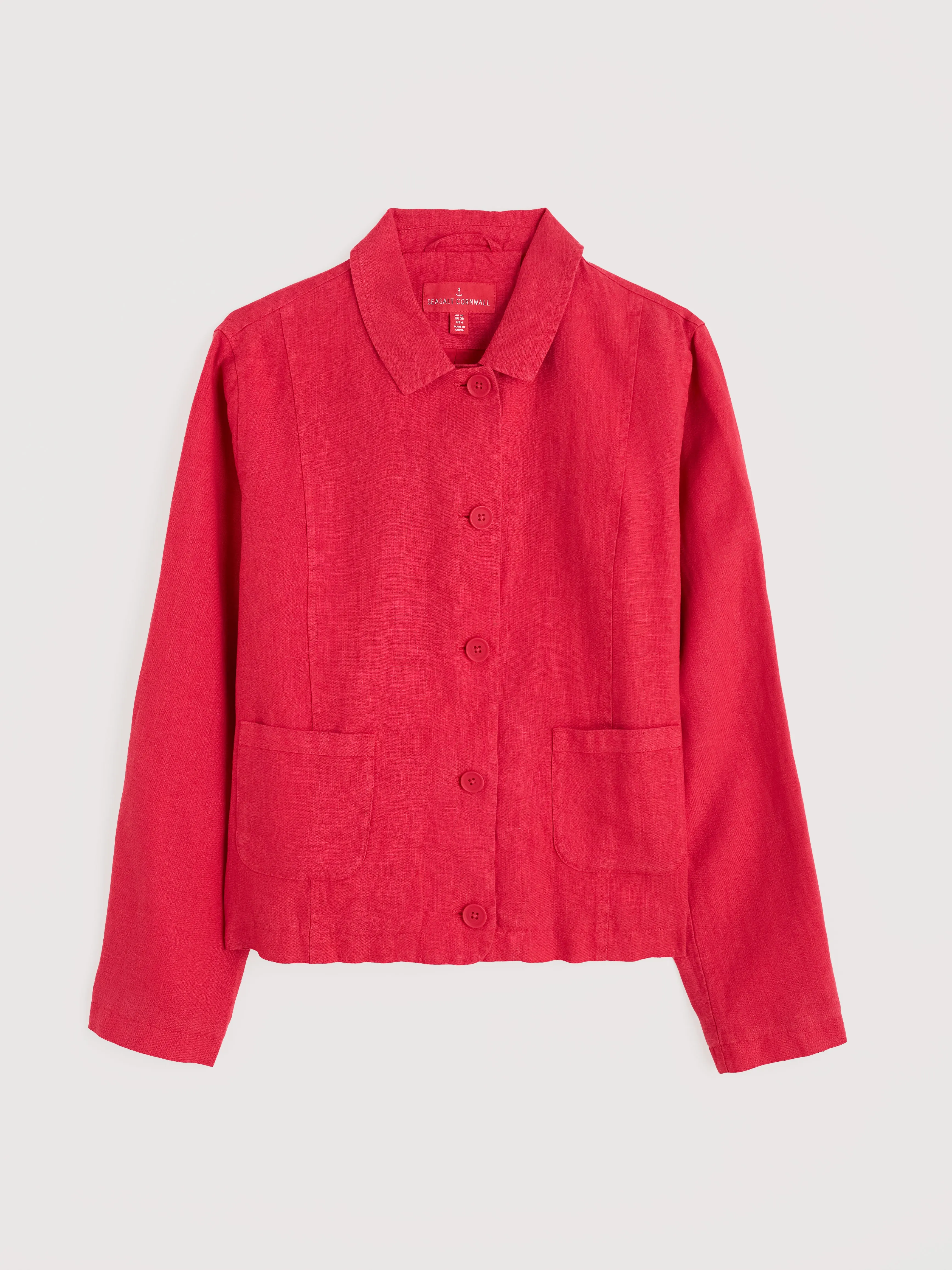 Seasalt Arame linen jacket Raspberry