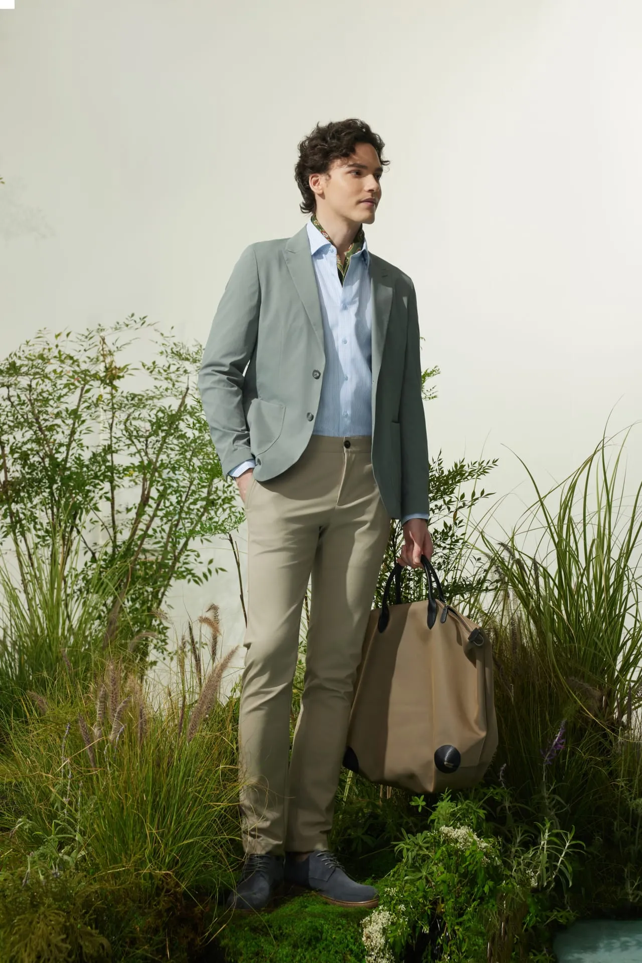 Seersucker Relax Fit Casual Blazer