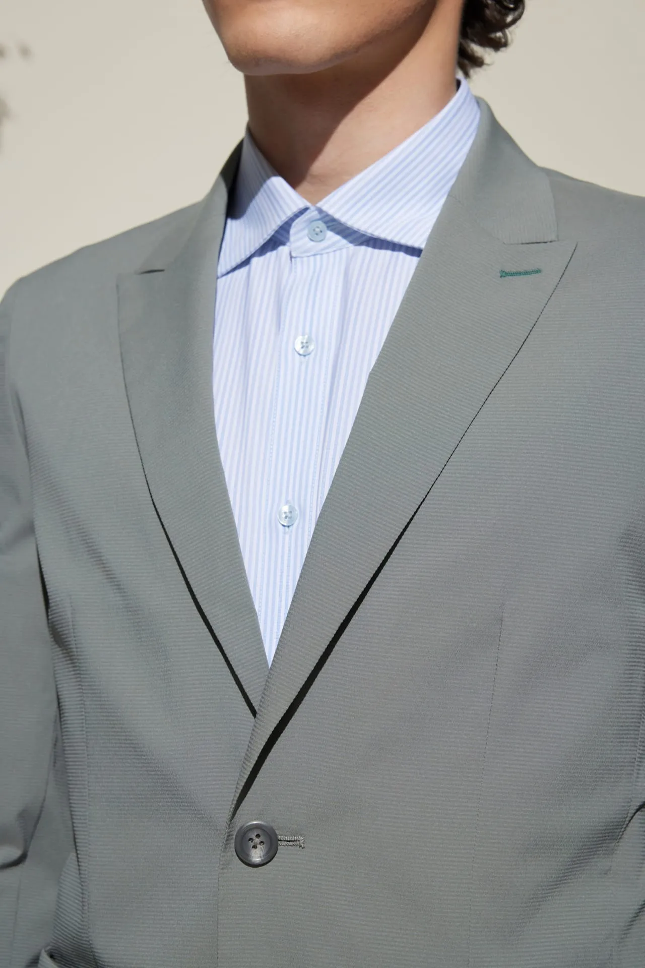 Seersucker Relax Fit Casual Blazer
