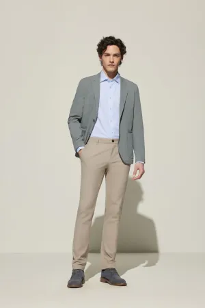 Seersucker Relax Fit Casual Blazer