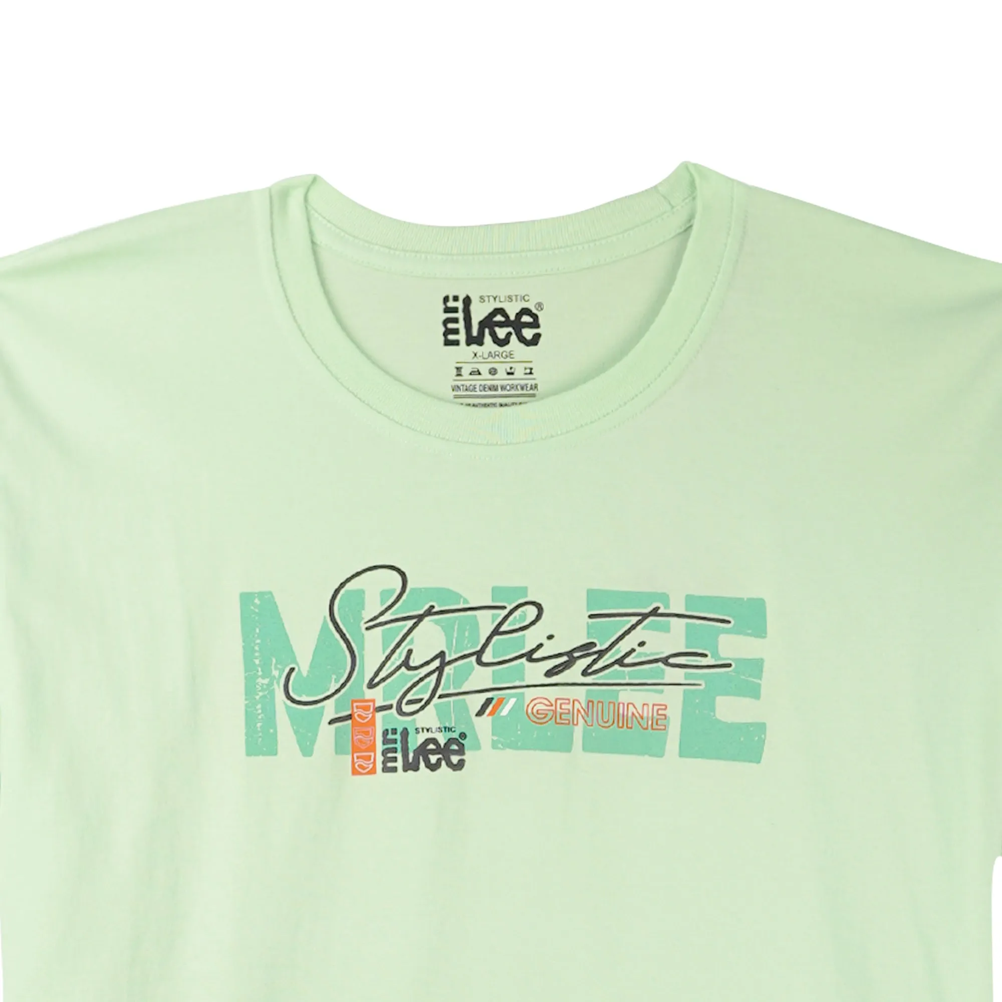 Stylistic Mr. Lee Men's Basic Tees Semi body Fit 138440-U (Moon Green)